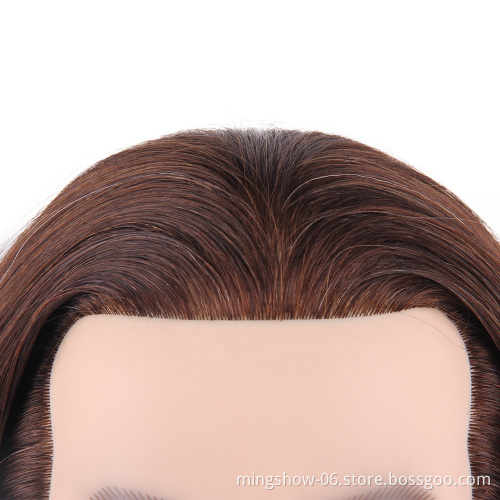 hair salon equipment 100% human hair men training head with beard